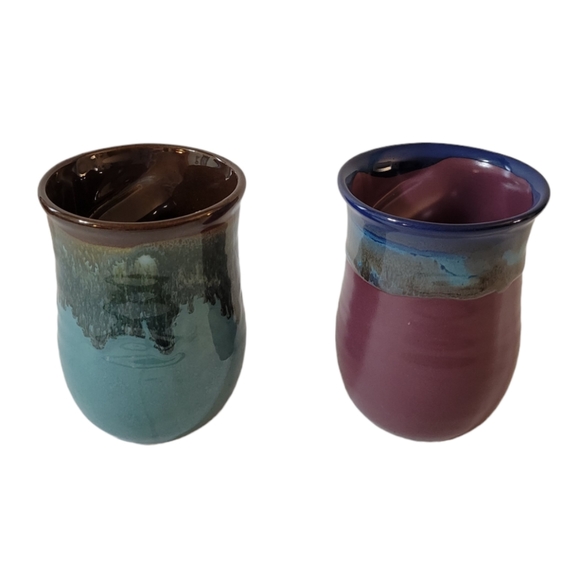 Neher Pottery Hand Warmer Left Handed Mug Set Of 2 - Picture 4 of 16